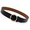 Gold Round Buckle Women'S Pu Belt Skirt Decorative Jeans Belt Women