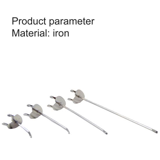 10Pcs Pegboard Hooks Straight Upturned Design Iron Shelf Display Hangers for Supermarkets Home Organization