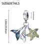 Original Charms  Copper Fish Tailshell Starfish Beads Fit Charms Plata  Bracelets For Women Women Jewelry Making Diy