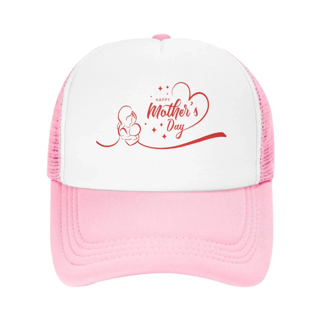 Mom Hug Happy Mother's Day Mama Travel Mesh Baseball Caps For Womens  High-end Female Beach Bucket Hat Trucker Cap