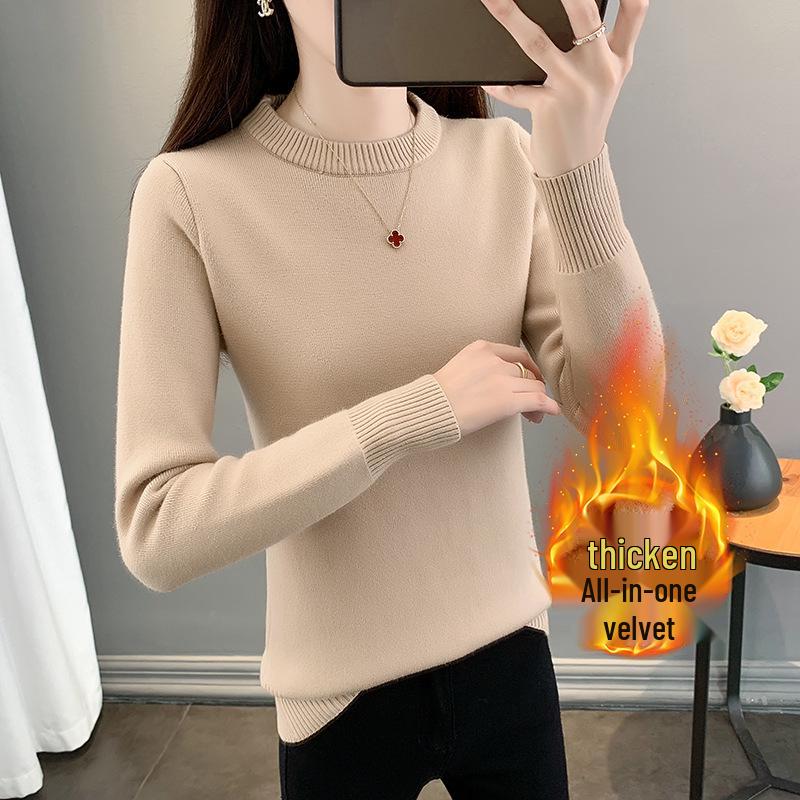 2025 Women's Plus Size Velvet Sweater: Cozy, Thick, Slimming Autumn/Winter Top