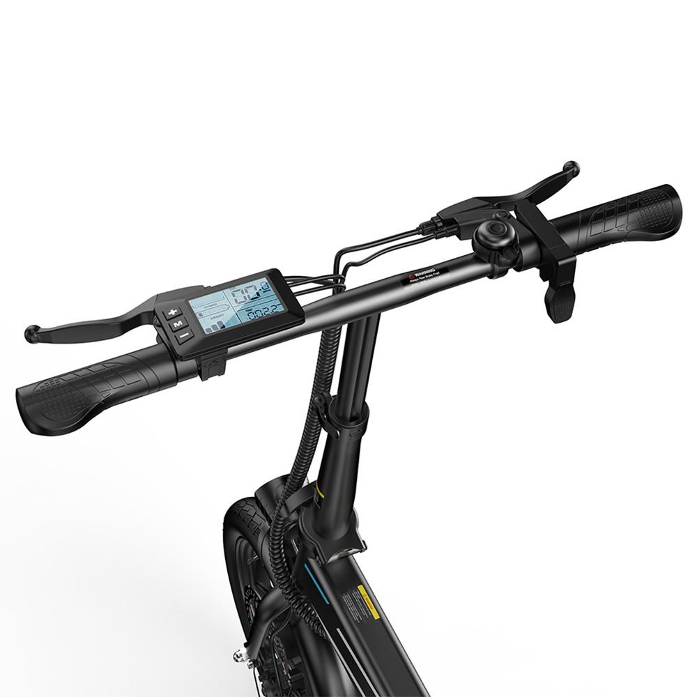 EB1 Klappbares Elektrofahrrad, 250W Motor, 36V 7.8Ah Akku, 14-Zoll Reifen, 25km/h Höchstgeschwindigkeit, 40km Reichweite, Scheibenbremse vorne & hinten, LCD-Display - Schwarz