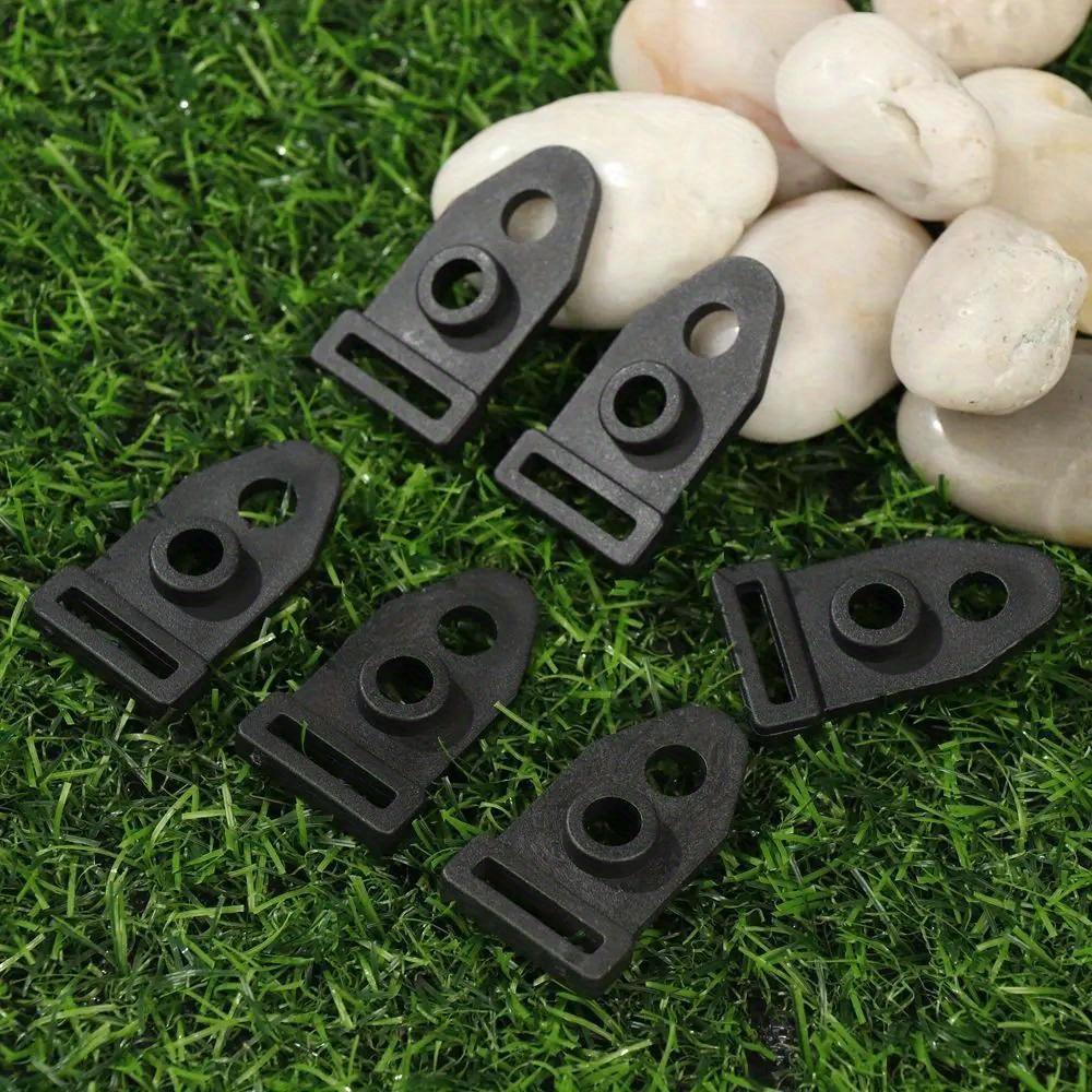 10PC High Quality Double Hole Black Mountaineering Accessory Tent Foot Clip Windline Buckle Tent Clip Outdoor Camping Travelling