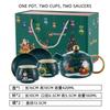 Special Gold-plated Tea Set Christmas Gift One Pot Two Cups Christmas Tea Pot Set Coffee Cup Saucer Teapots Teaware