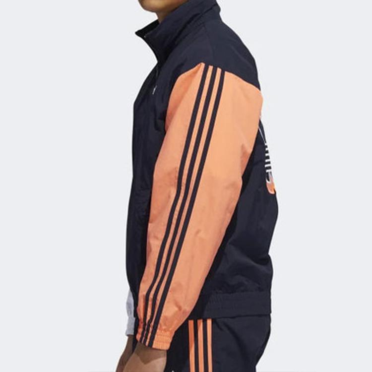 Adidas Originals Trefoil Vintage Contrast Nylon Sports Jacket Men Jackets Ink-Blue FM1537