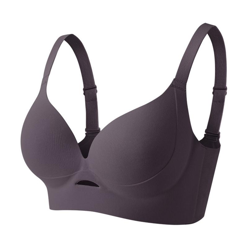 1Pc Seamless Comfortable Large Size Sexy Bra Slimming Nylon Ultrathin Double Shoulder Strap