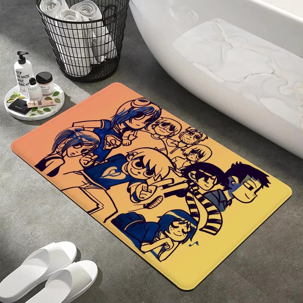 

Scott Pilgrim Cartoon Diatomaceous Earth Floor Mat Bedroom Study Entrance Anti Slip Decoration Carpet Home Decoration 40X60CM