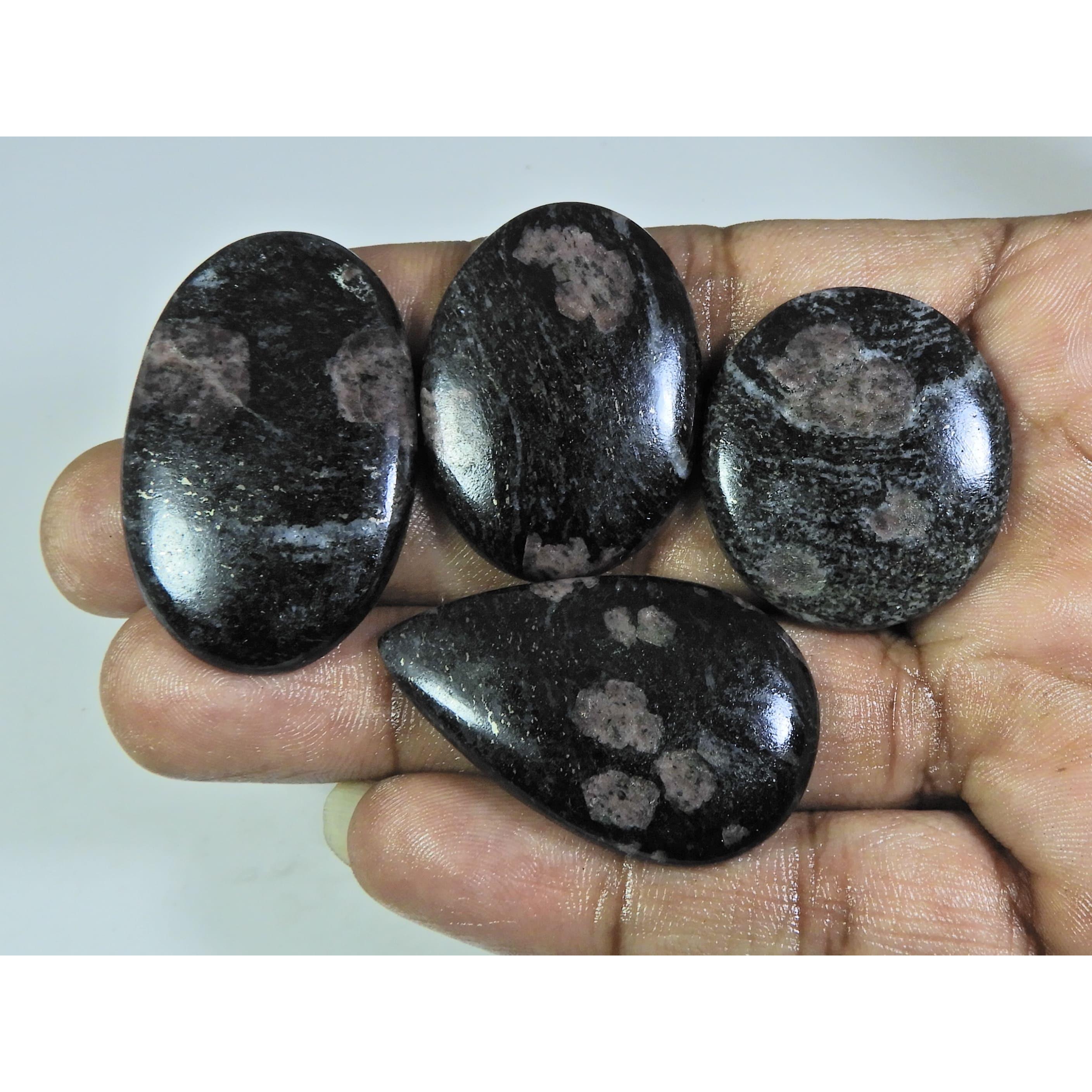 

205Cts. Натуральный Рубин Осенняя Смесь Кабошон Свободный Драгоценный Камень Лот 4 шт. A-399