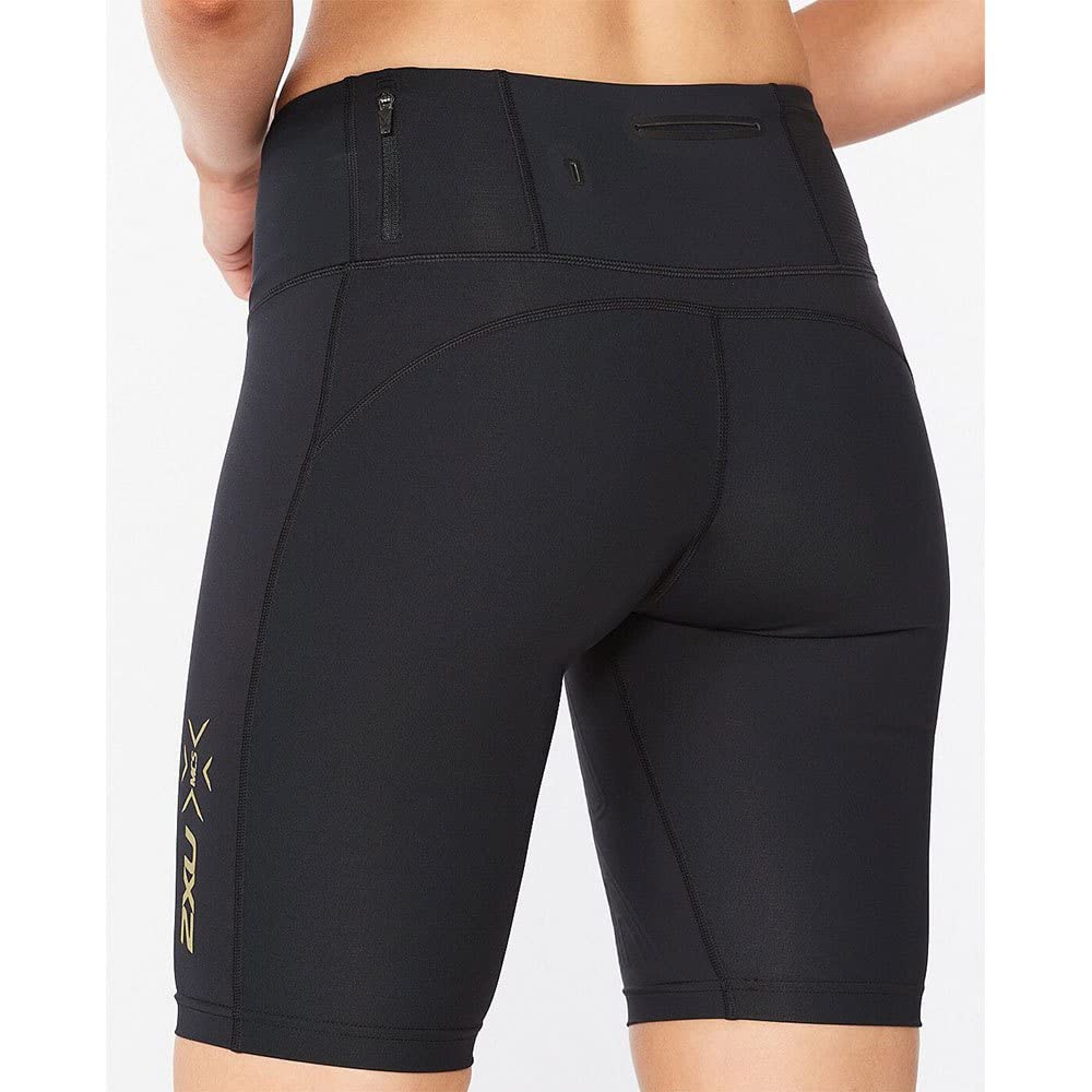 2XU Times MCS Run Comp Large (Two You) Women's Shorts, Black/Green,