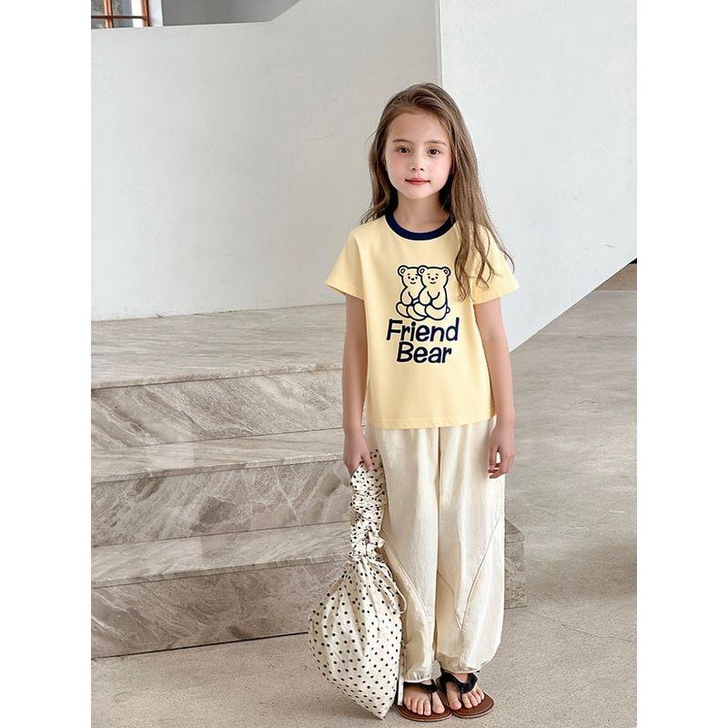 Brand Export Trendy Children's Clothing Summer New Style Kids' Pure Cotton Short-Sleeve T-Shirt Korean Style Baby Girl Cartoon Clothes Kids