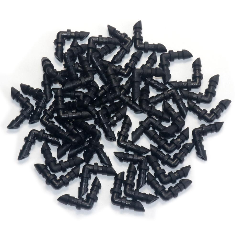 20 Pcs Bevel Hose Elbow Water Hose Connectors 1/4'' Bending Joints Garden Pipe Connectors Drip Irrigation Connect 7mm Hose