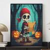 Halloween 5D Round Diamond Full Diamond Art Painting Kit Diamond Painting Home Decor Cute Pirate Skeleton Pumpkin Art Wall Decor