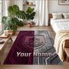 Crystal Velvet Rug Custom Name Text, Soft Non Slip Floor Mat Home DecorBurnley Football