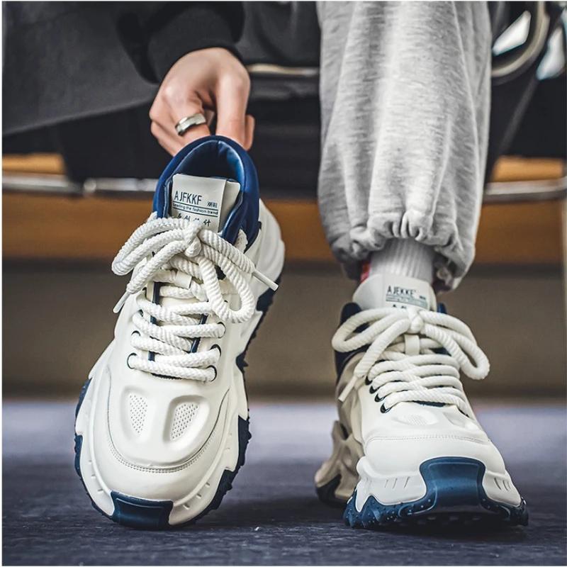 Platform Men's Sneakers Fashion Mens Casual Board Shoes Comfortable Wear-resistant Non-slip Male Running Shoes