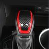 ABS Red&Carbon fiber Gear Shift Knob Cover Trim For Toyota Grand Highlander 1pcs