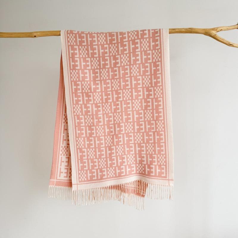 

Осенне-зимний шарф с надписью, двусторонний, классический, модный, из имитации кашемира, шаль, универсальный шарф, легкая роскошь, новый 180x65cm розовый