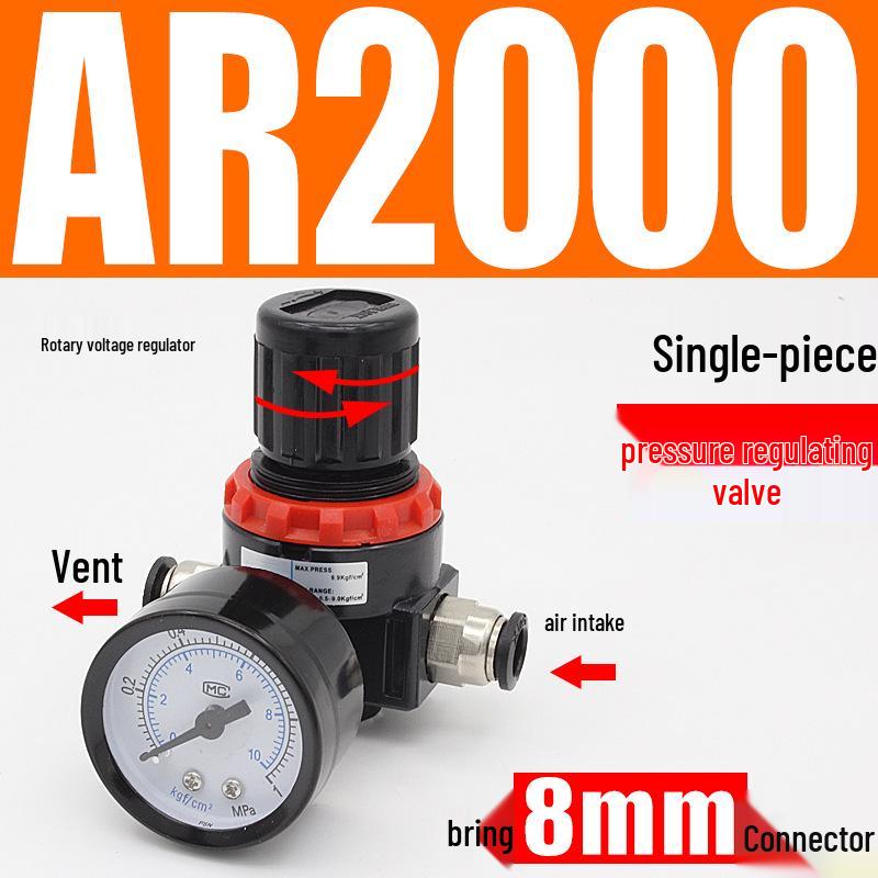 Drei-Einheiten-Luftkompressor: AR Druckregler, AFC2000 Öl-Wasser-Abscheider, AFR Filter