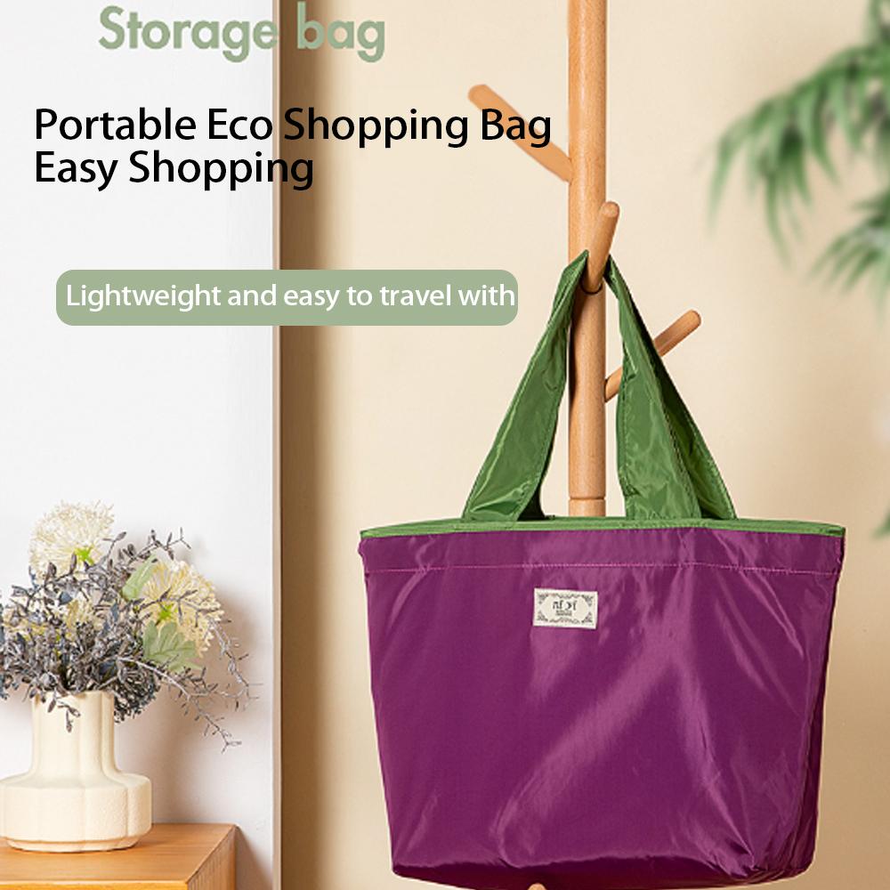 Eco-Friendly Large Waterproof Foldable Drawstring Shopping Shoulder Bag
