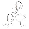 Men's Western Bolo Tie with Flower Pattern Metal Pendant Adjustable Leather Rope Necktie Vintage Necklace Shirt Chain