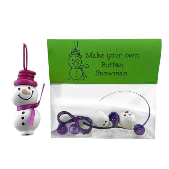 DIY Christmas Button Ornament Button Snowman Xmas Tree Decoration Kit Hanging Button Santa Claus Craft Set for Kids Adults Festive Home Decor