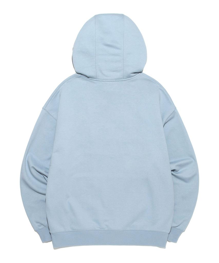 Vintage Logo Felt Embroidery Hoodie Light Blue
