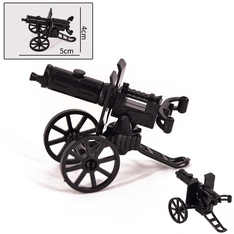 Doll Scene With Anti-Aircraft Maxine Anti-Aircraft Heavy Machine Gun Mortar Assembly Building Block