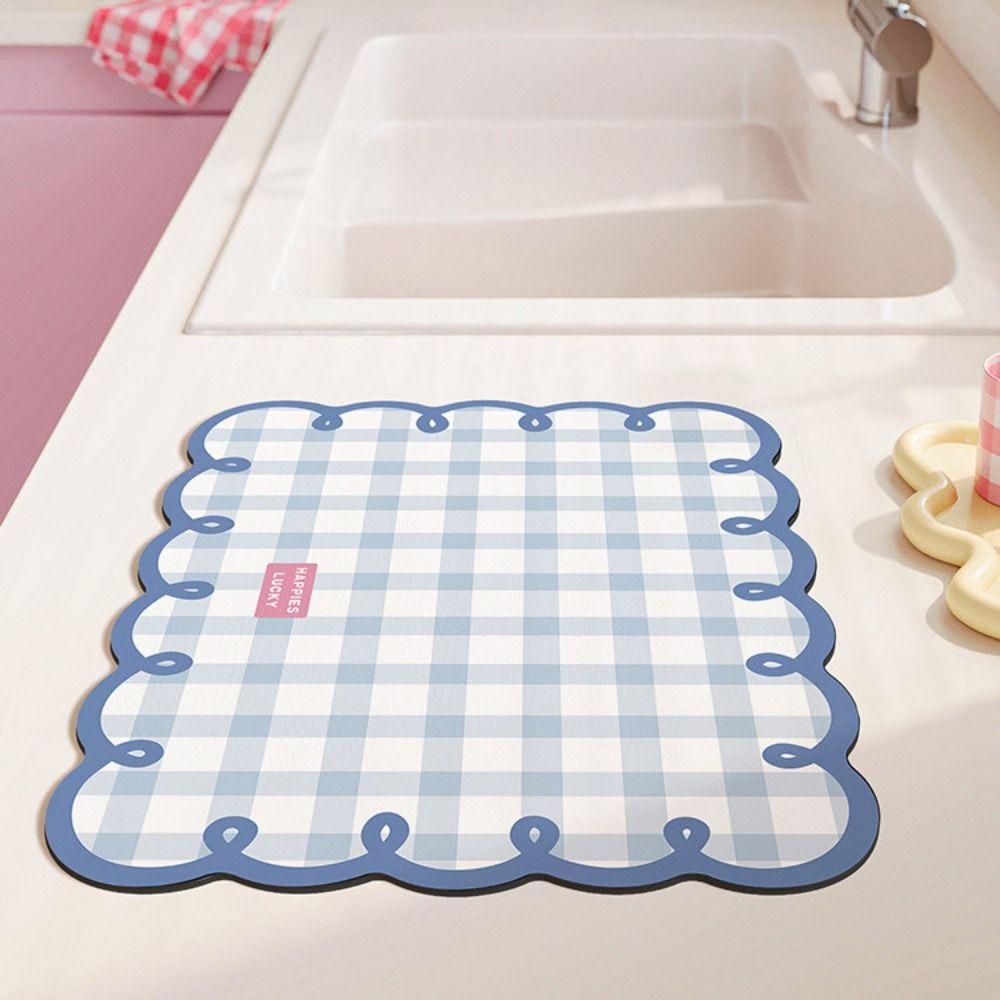 Super Absorbent Coffee Machine Mat Dish Drying Tableware Pad Draining Mat Kitchen Drain Pad  Home