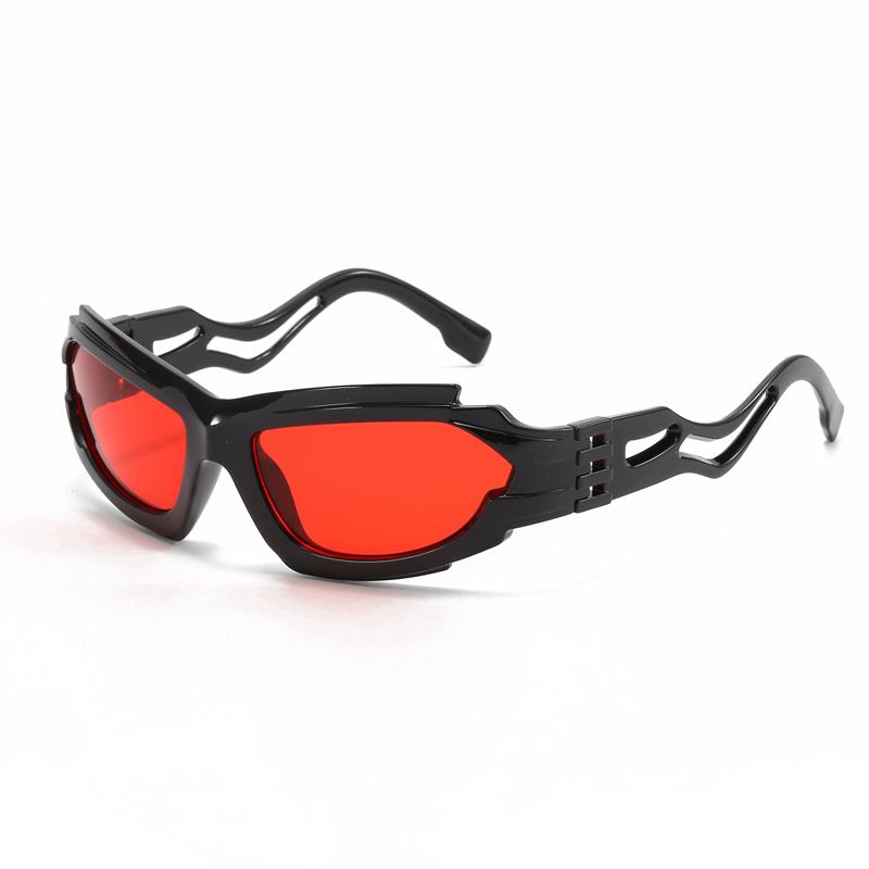 Fashion Cycling Hollow S-shaped Leg Punk Sunglasses Y2K Futuristic Sun Glasses Sports Cycling Glasses