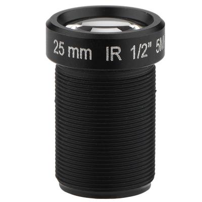 Objectif CCTV 25mm Objectif de Caméra CCTV Super Clair 5 Mégapixels Objectif de Caméra de Sécurité Caméra WiFi Richer-R 1/2 pouce