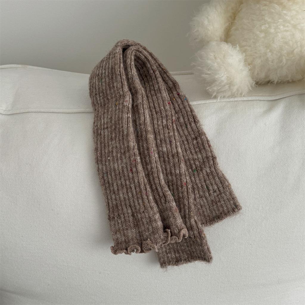 Copriscalze a Pois in Cashmere Ispessito, Un Versatile Copriscalze in Lana per Ragazze Trendy in Autunno e Inverno