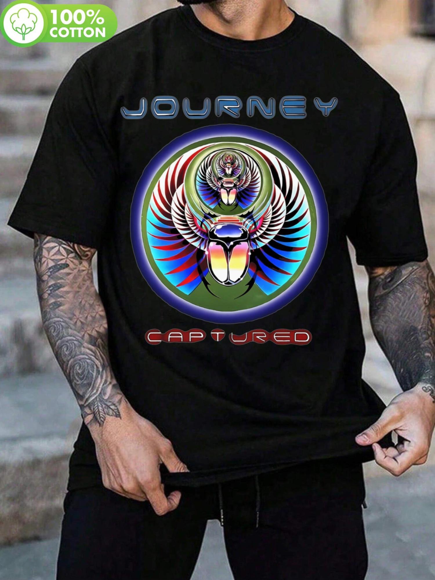 

[Holiday Cheer] Journey Captureo Black Cotton T-shirt - Cotton XXXL