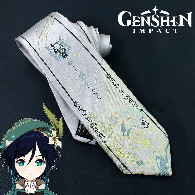 Genshin Impact Originalspiel Bard Windy Necktie Anime-Stil Krawatte für Jkdk Schulmode