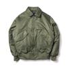 Normanlong Herren Trendige Baumwoll-Pilotenjacke, Militärstil der Air Force mit Umlegekragen, CWU-45P Baseballjacke