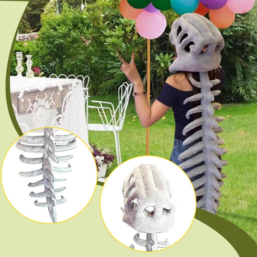 Dinosaur Skeleton Costume Set Spine for Birthday Carnivals Holiday