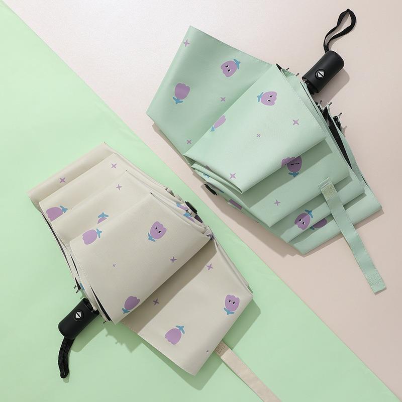 Umbrella Women's weather and rain folding parasol Sun umbrella Sunscreen umbrella UV