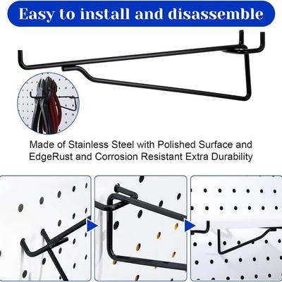 5pcs Wall Mount Pegboard Shelf Hooks Heavy Duty Pegboard Organizer Pegboard Clip Set Garage