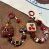 Warm Cookie Handmade DIY Phone Chain Wool Felt Beaded Autumn Winter CCD Chain Bag Pendant New Hanging Rope