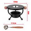 Wax Seal Stamp Stick Warmer DIY Craft Gift Wood Handle Sealing Wax Spoon Tripod for Candle Stamp Fire Paint Retro Sealing Wax Furnace Stove Pot