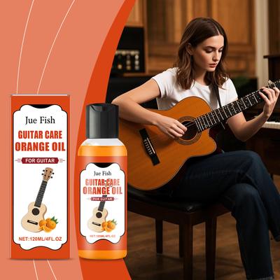 Fretboard Conditioner Guitar Care Oil Cleaner Polish Kit 120ml Polishing Oil Portable Guitar Care Orange Oil with Cleaning Cloth