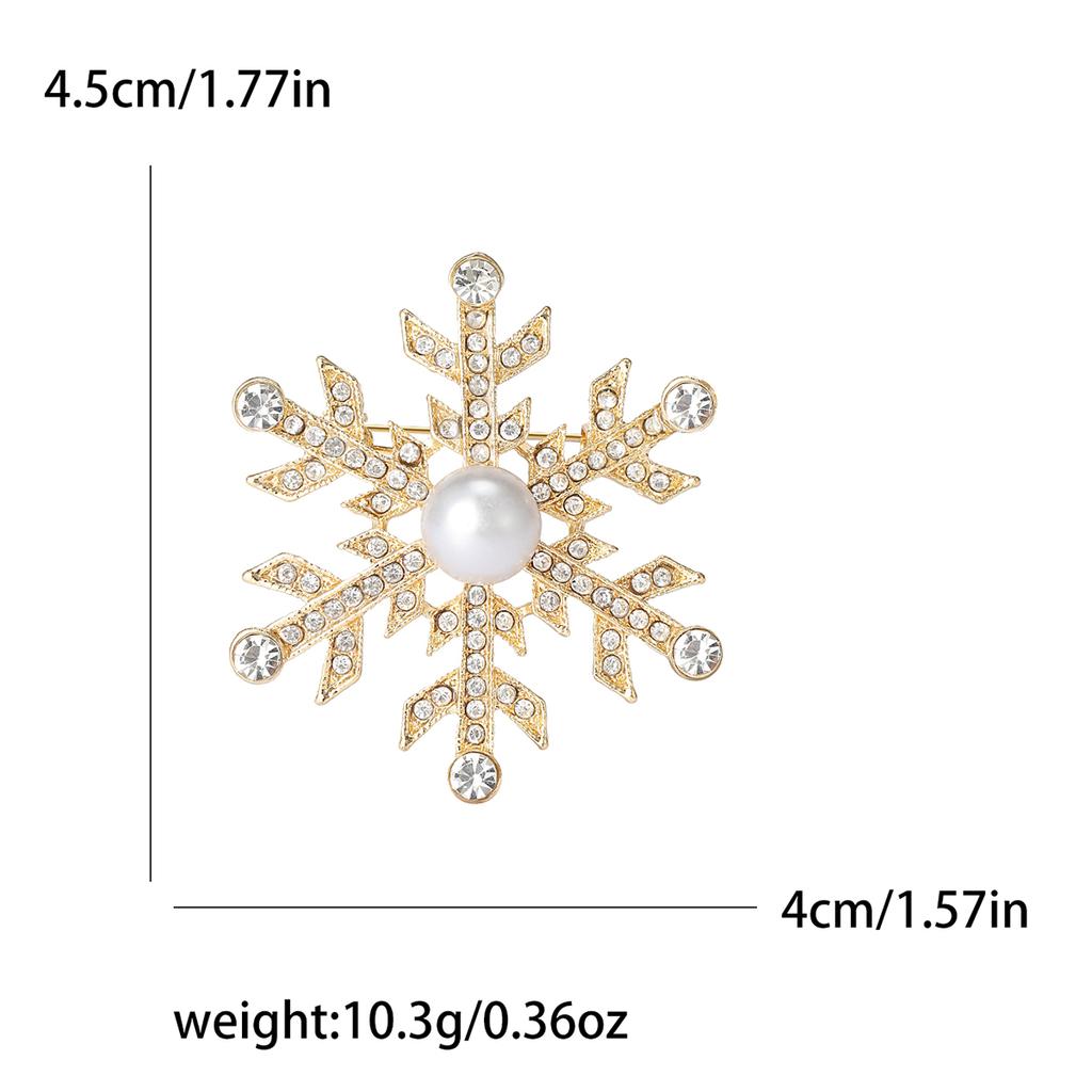 Rhinestone Snowflake Brooches for Women Unisex Christmas Pins Multi-color Available Fashion Jewellery Accessories Gifts