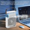 Three-In-One Portable Cooling Fan With 7-Color Led Night Light And 5-Hole Humidifier For Office Home Outdoor