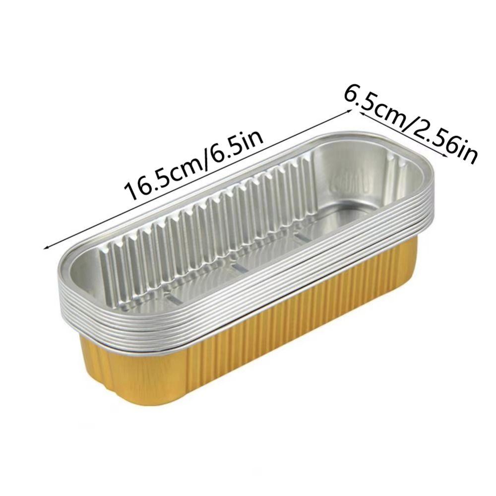 30/50Pcs Reusable Mini Bread Packing Foil Box Rectangle Cupcake baking Tray  Dessert