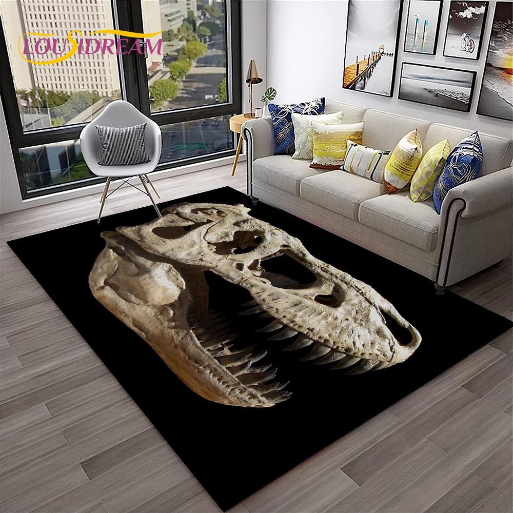 Animal Fossil Dinosaur 3D Series Carpet HD Rug for Home Living Room Bedroom Sofa Doormat Decor,kids Area Rug Non-slip Floor Mat