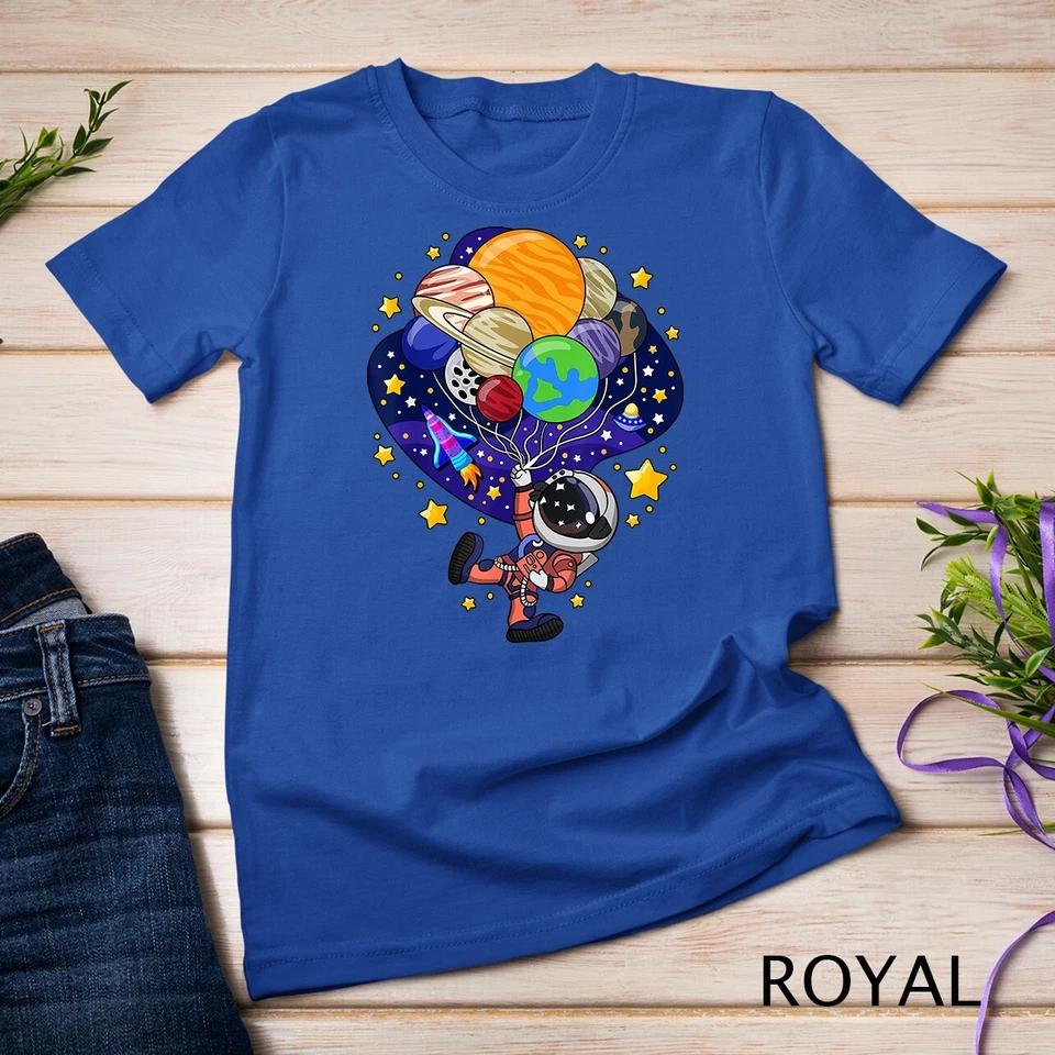 Outer Space Astronaut Spaceman Astronomy Earth Mars Planets Unisex T-shirt 7 3XL