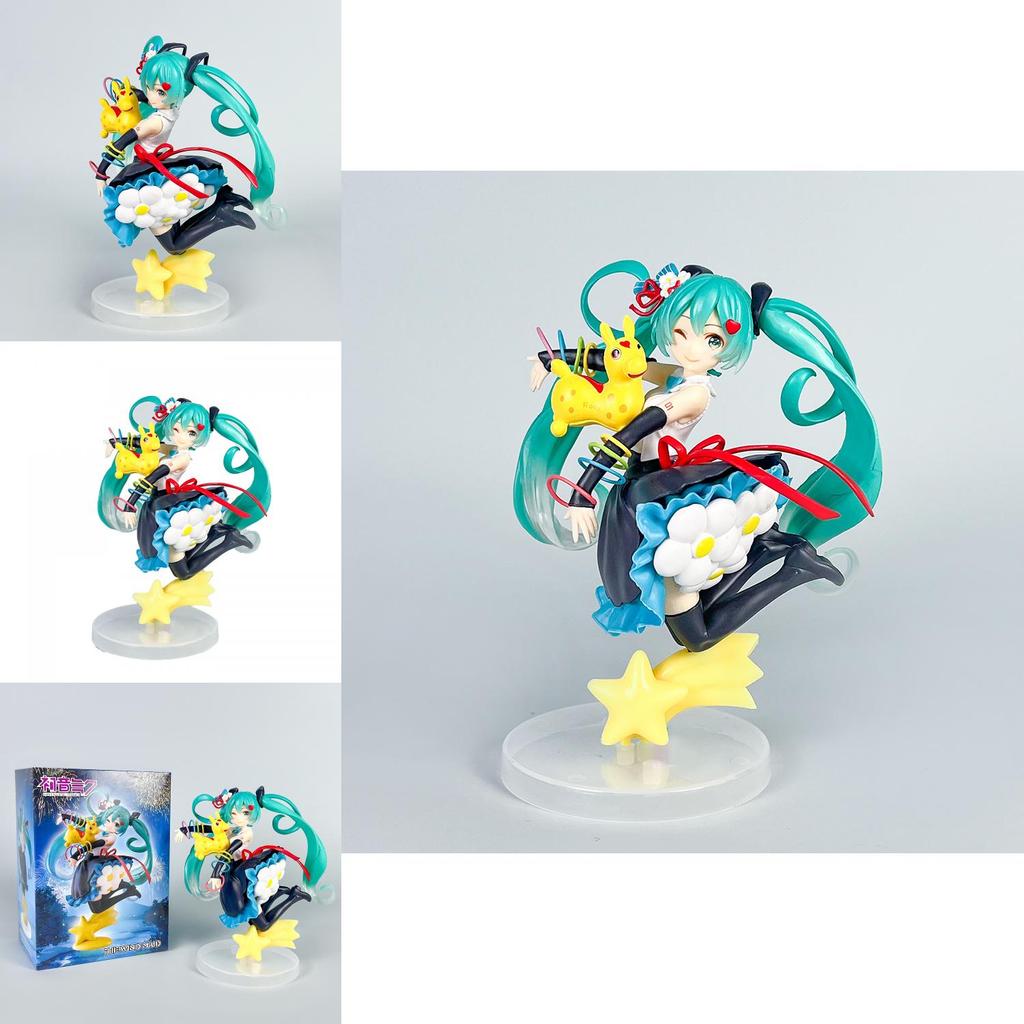 Hatsune Miku Pvc Figure With Jumping Horse Craft For Anime Fans