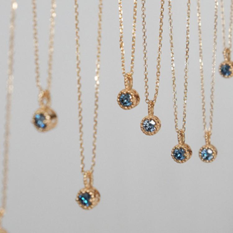 Hidden Gem: S925 Sterling Silver 18K Gold-Plated Blue Zircon Clavicle Necklace for Women 18K Gold