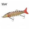 Professional Fishing Supplies 13CM/17G Multi-Jointed Lure, Realistic 8-Section Swimbait with Hooks, Lifelike Baits Bionic Hard Artificial Bait
