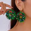 1Pair Christmas Tree Wreath Earrings Bell Xmas Dangle Earrings Fashion Christmas Earrings  Girls