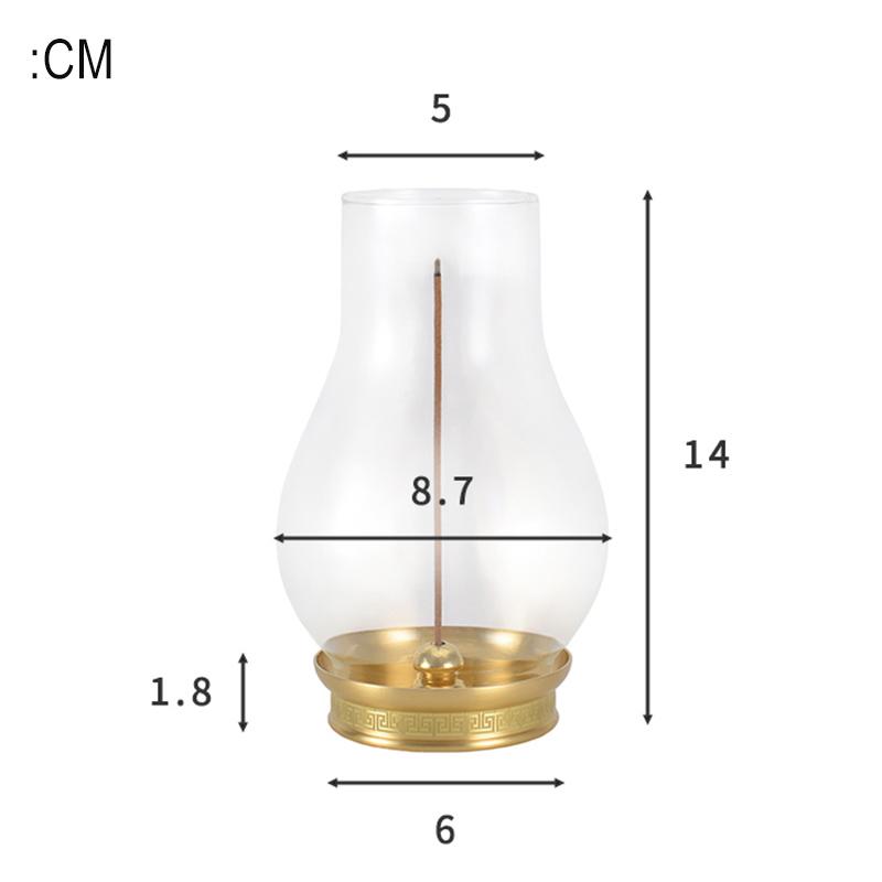 

Retro Glass Incense Holder for Incense Sticks Anti-Ash Flying Incense Burner Candle Holder for Yoga Meditation Home Decor