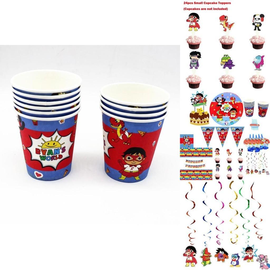 Decoration Ryans Party Tableware Paper Plate Banners Kids Birthday